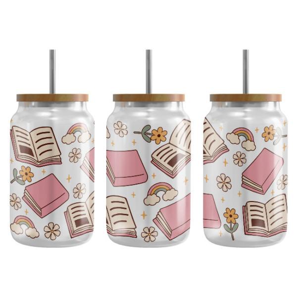 Self Adhesive Christmas UV DTF Cup Wraps DTF Glass Sticker 16oz