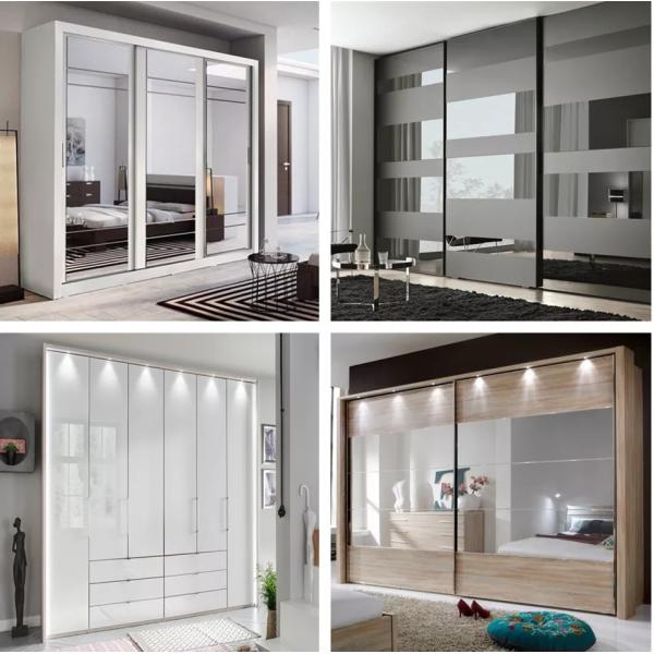 Solid Wood Modern Bedroom Wardrobes , Bedroom Furniture Customized Wardrobe