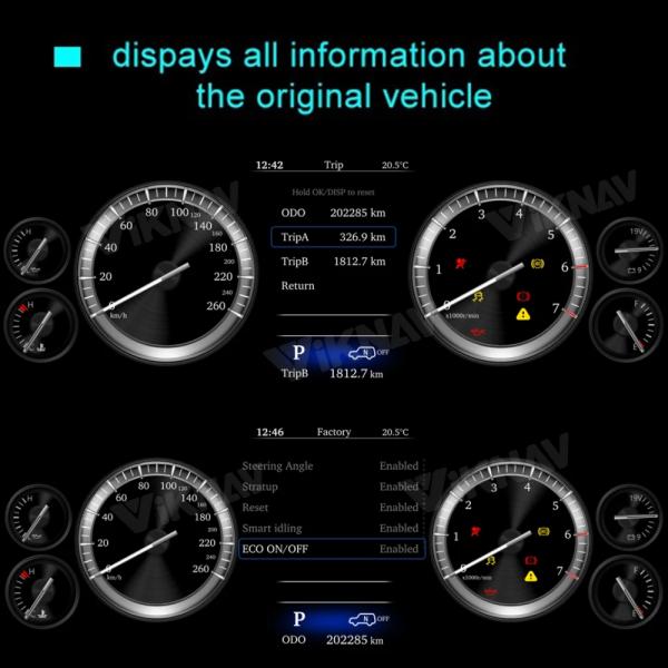 LCD цифровой приборный панель для Toyota Land Cruiser 2008-2019