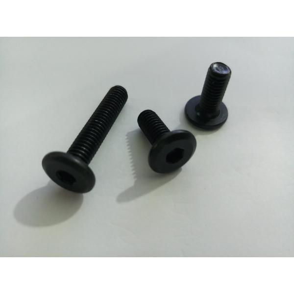 M6 M8 Furniture Screws Connecting Bolts , Flat Head Bolt With Black Zinc