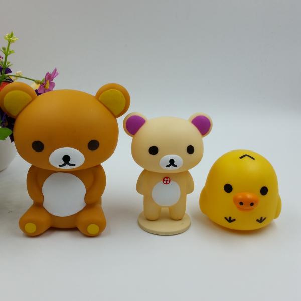 Custom Lovely Bear Rubber PVC Toys ,PVC Vinyl Action Figures , Eco-friendly For Home Decoration, Accept OEM