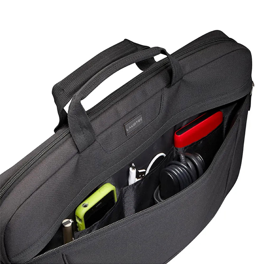 For Laudtec 15.6 Inch Top-Loading Laptop Case Waterproof Polyester Sleeve Lightweight Business Detachable Strap Messenger Wholesale OEM/ODM/Private Label