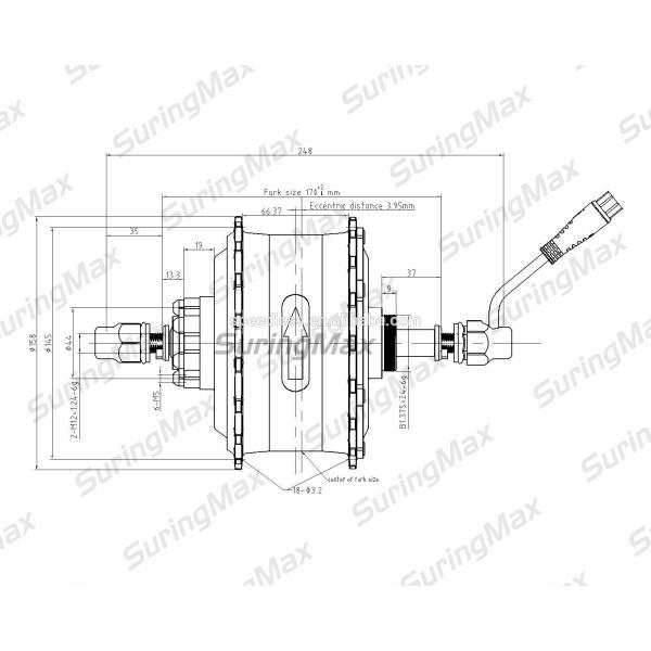 500w Fat Bike Electric Motor Kit , Electric Bicycle Motor Kit With Battery