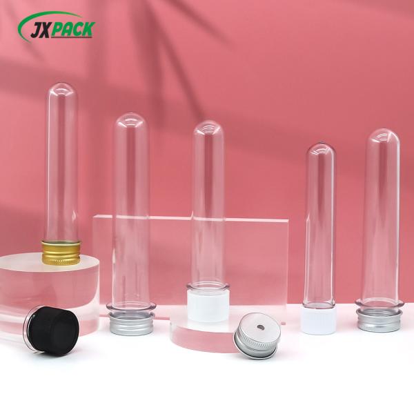 40ml 55ml 60ml Plastic Preform Recyclable Plastic Test Tube With Aluminum Cap