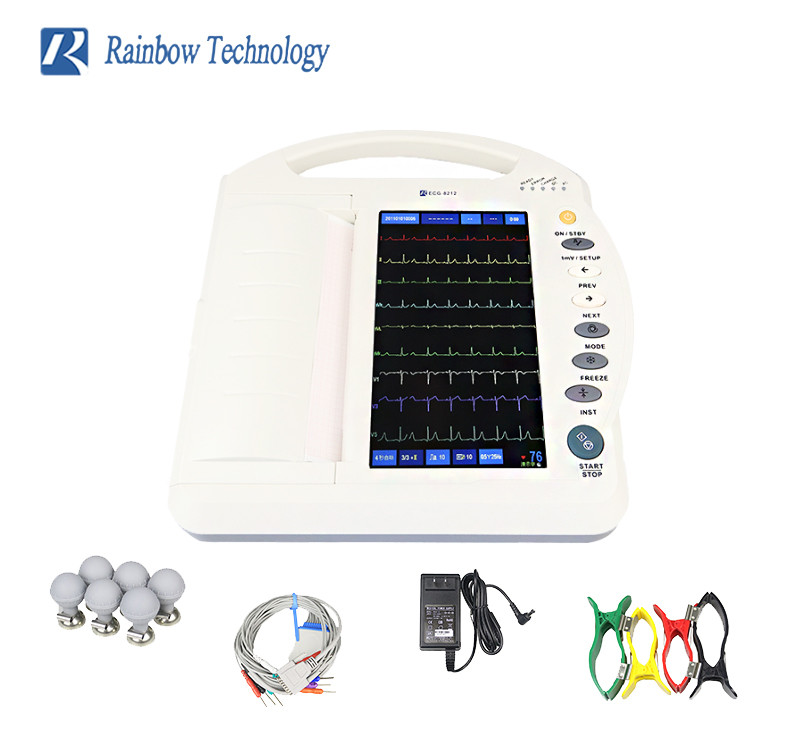 Монитор медицинских каналов портативный ECG экрана касания 12 со строением - в принтере