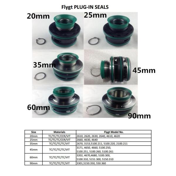 Flygt Plug-In 20mm Mechanical Seal FS20 Cartridge Seal Aluminum Type For Flygt Pump 2610 2620 2630 2640 4610 4620