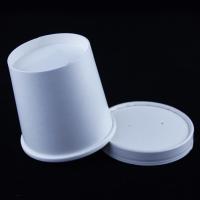 Contenants de soupe compostable blanche avec couvercle