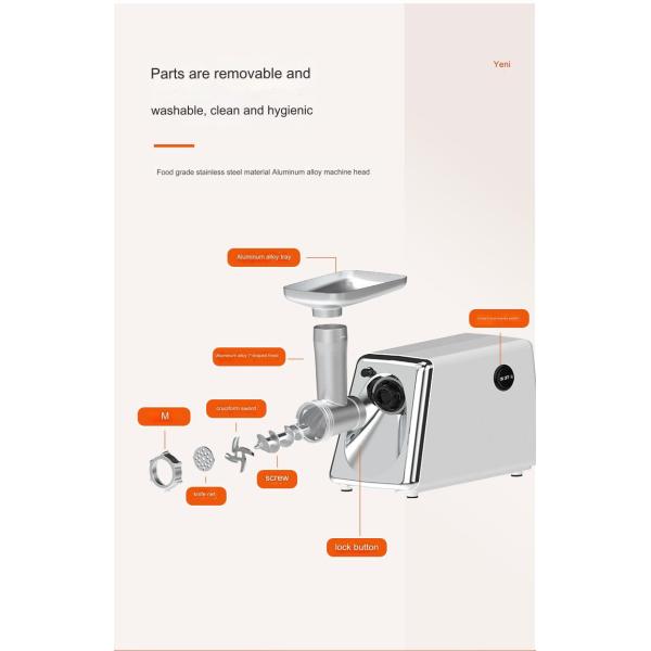 Powerful Household Meat Grinder 21L Meat Slicers Machine for Kitchen Meat Processing
