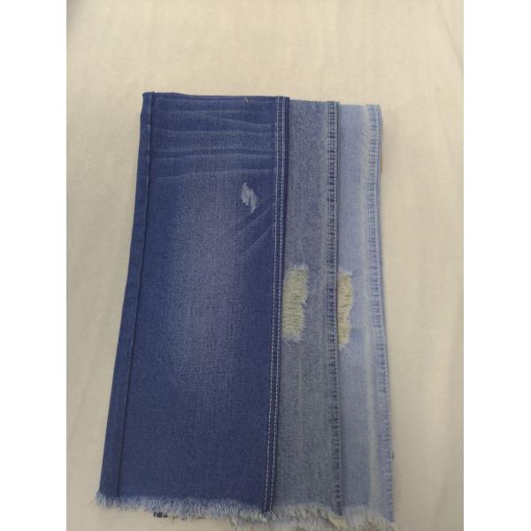 Tejido vaquero de algodón poliéster azul cielo de 12.6 oz, 7x7, 180cm