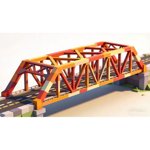 Anti Seismic Q460 Steel Structure Bridge Modular Weathering Windproof