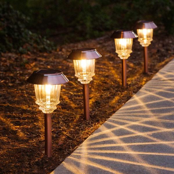 Outdoor Waterproof IP55 Solar Walkway Lights 10LM - 40LM Dimmable Warm White