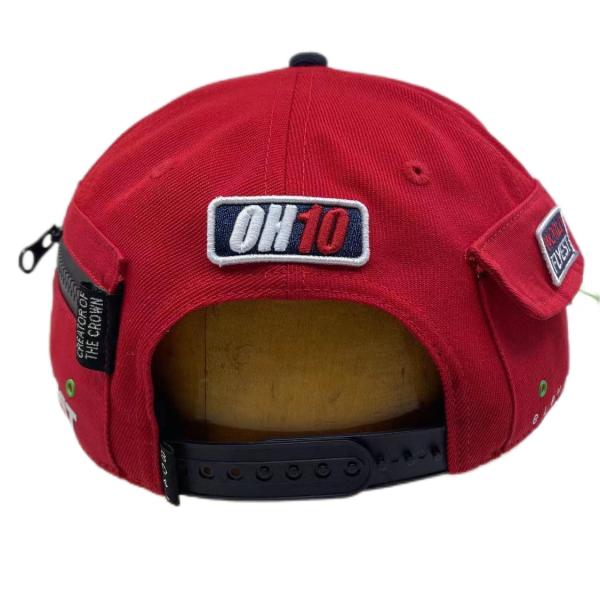 Seis gorras de béisbol de lana con bolsillos de cremallera personalizados en el lado