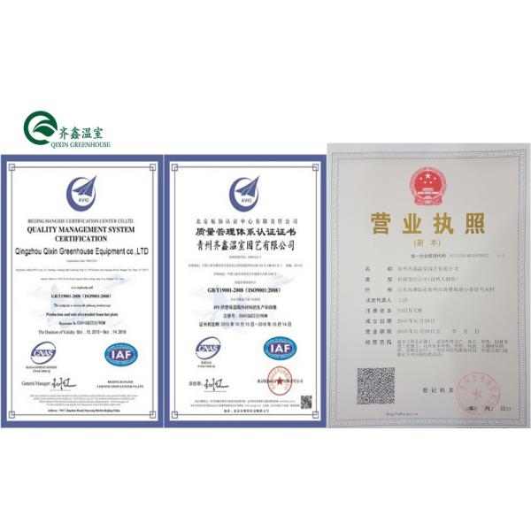 Large Steel Greenhouse Structure Shed Design With 150/200micro PE Film Covering