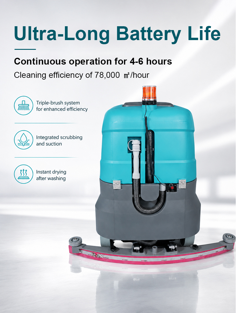 Electric Three Brush Ride on Floor Cleaning Machine Terrazzo Cleaning Machine Industrial Floor Scrubber