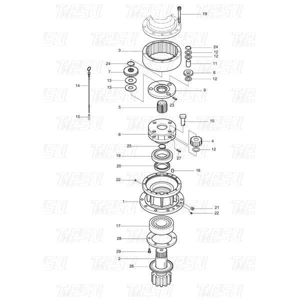 404-00062 DH150-7 Excavator Swing Drive Catalog Motors for Multiple Brands and Models