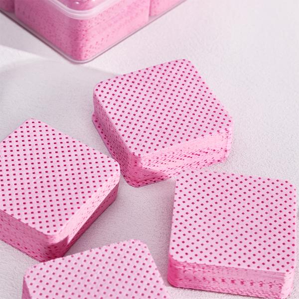 Tampons à ongles non pelucheux 60 g/m²-70 g/m² 500 pièces/sac 1000 pièces/sac Tampons dissolvant de vernis à ongles