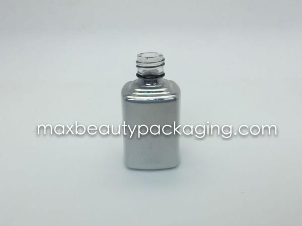 thick and strong powder coating gel polish bottle UV metallic silver color coating gel bottle nail polish packaging