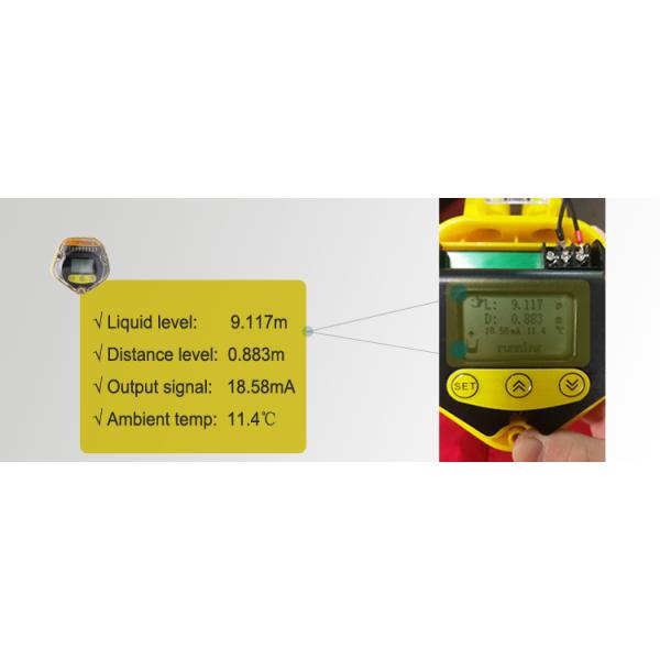 Split Type Ultrasonic Sensor Transmitter Ultrasonic Water Level Meter 10M