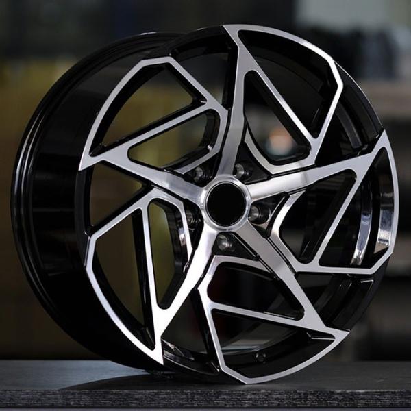 Staggered Satin Black/Machine Face model forged wheels for sale