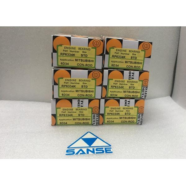 6D34 Engine Connecting Rod Bearing Daido Engine Bearings For Mitsubishi Machiines