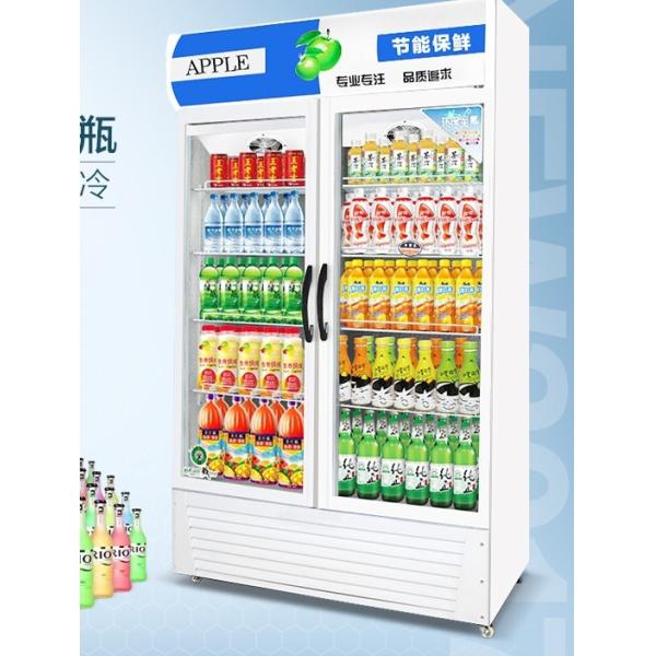 Коммерческий стеклянный дверной охладитель напитки холодильник холодильник супермаркета