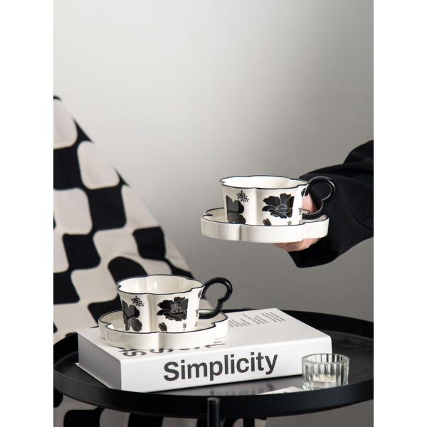 Romantic Ceramic Tailcoat Series Coffee Cup And Saucer Set Ideal For Drinkware Type