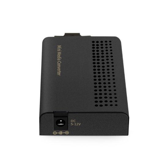 Mini 1x 10/100/1000Base-T RJ45 to 1x 1000Base-X SC 850nm 500m MM Gigabit Ethernet Dual Fiber Media Converter