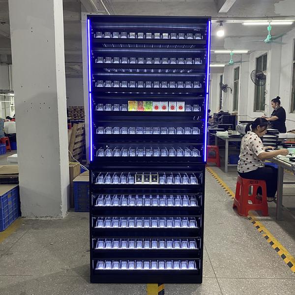 Metal Cigarette Cabinet Stand Cigarette Rolling Machine Tobacco Display Rack For Smoke Shop Supermarket