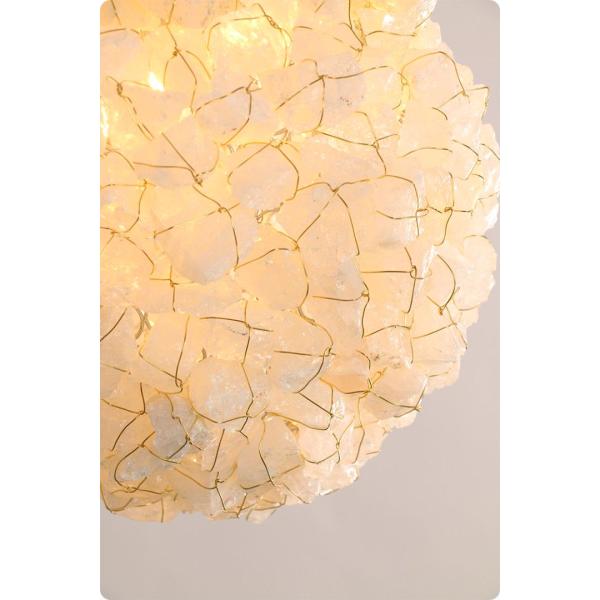 Diseño contemporáneo de la isla de la cocina lámpara colgante de bolas pequeña decoración de roca natural lámpara de candelabros
