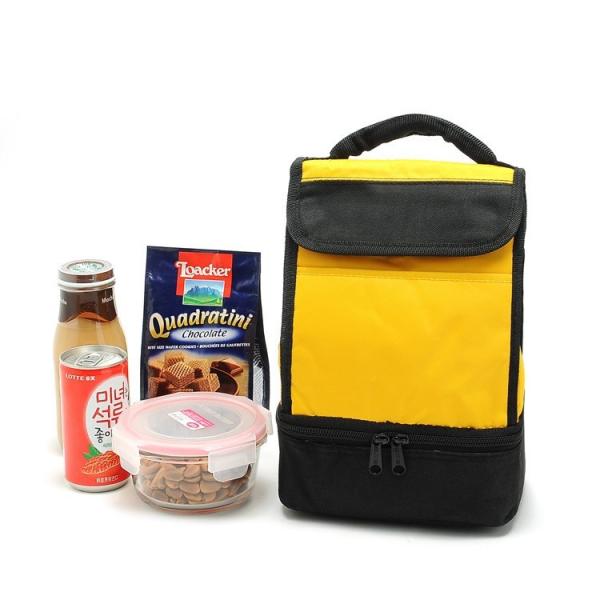 Classic gray brown series heat preservation thermal insulation fabric bag lunch fresh keeping insulated delivery cooler bag 3 bu