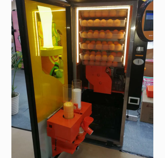 оплата примечания монетки машины Juicer плода 800W электрическая оранжевая с системой охлаждения