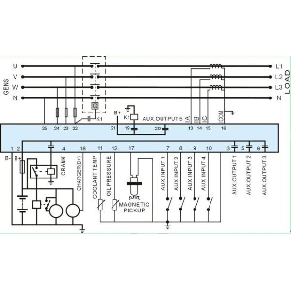 Automatic Diesel Generator Controller IP55 Gasket 88mm X 76mm X 44mm