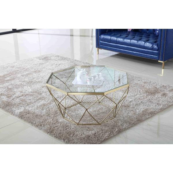 Комната жемчуга таблицы чая современных стеклянных журнальных столов нержавеющей стали стильная живя пакуя