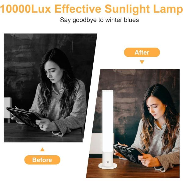 100V - 240V Daylight Simulation Lamp Remote Control Sunlight Therapy Lamp