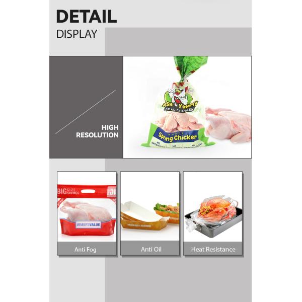 Take Out Food Transparent Roast Chicken Packaging Heat Resistance nylon pouch with zipper