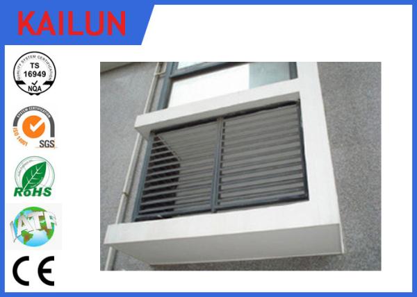Natural Anodized Extrusion Aluminum Fence Slats for Window , Residential Aluminum Fencing