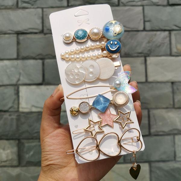 20Pcs Set Crystal Hair Clips Pins Grips Acrylic Hair Accessories