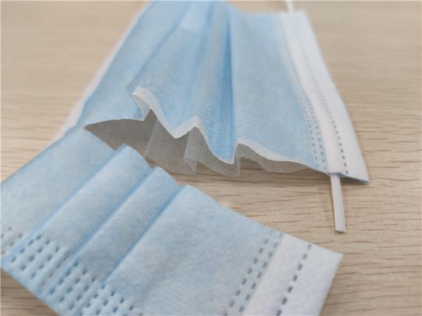 Anti Bacterial 3 Ply Non Woven Face Mask 50 PCS Fluid Resistant Odorless