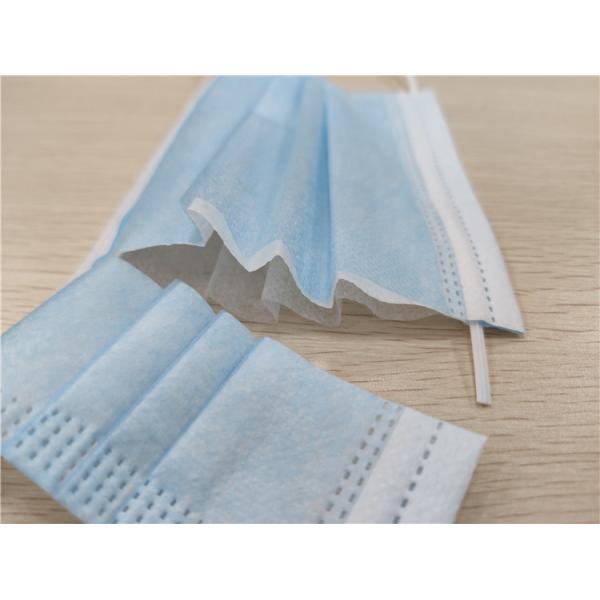 Anti Bacterial 3 Ply Non Woven Face Mask 50 PCS Fluid Resistant Odorless