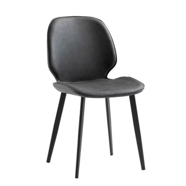 Cadeira de jantar moderna de 20,4 polegadas em couro antiarranhões