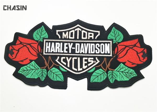 Durable Large Motorcycle Biker Patches Smooth Heat Cut Border Wear Resistant