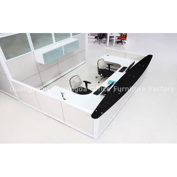 83mm fabric panel Office Reception Desk CD-5508 with 2 mm edging