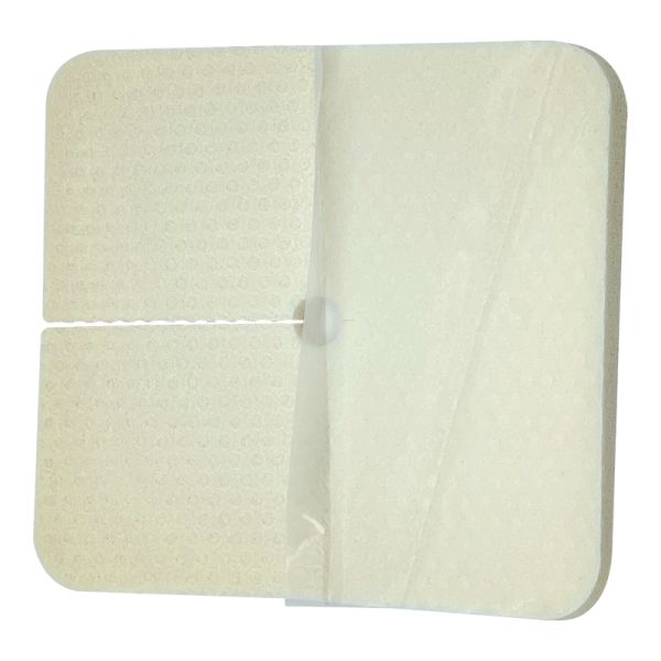 High Absorbency PU Laminated Silicone Foam Dressing With Hole Non Adhesive 7x10cm 9x10cm