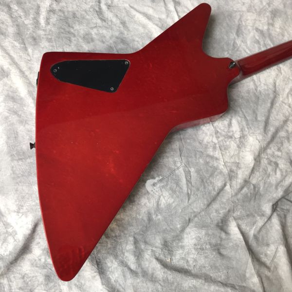 Custom Electric Guitar Wine Red Rosewood Top Covered Black Hardware Can be Customized Logo