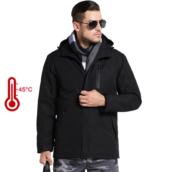 Outdoor Electric Heated Jacket Waterproof Winter Sport Three In One Men Ski Jacket