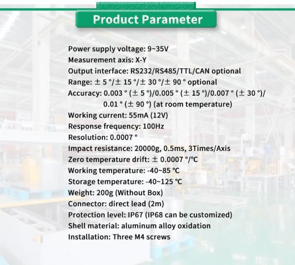 Inclinômetro de duplo eixo de grau industrial UNIVO UBIS-526Y para medições precisas X-Y