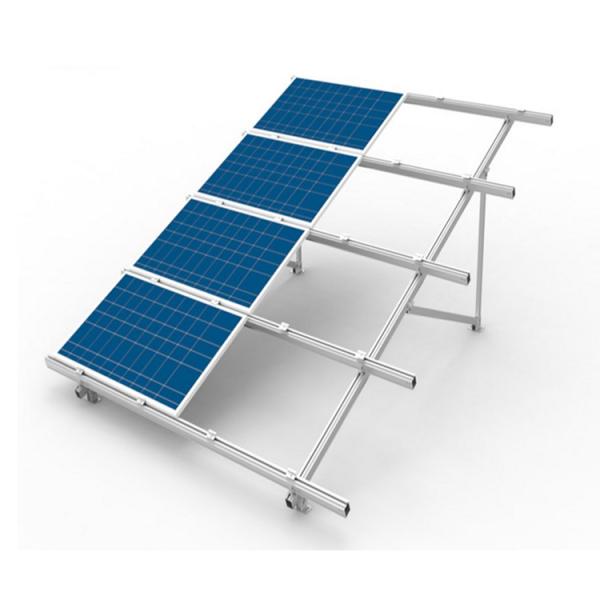 Inclinaison de systèmes de support de toit de panneau solaire de lien de grille - vers le haut de couleur naturelle industrielle pénétrée