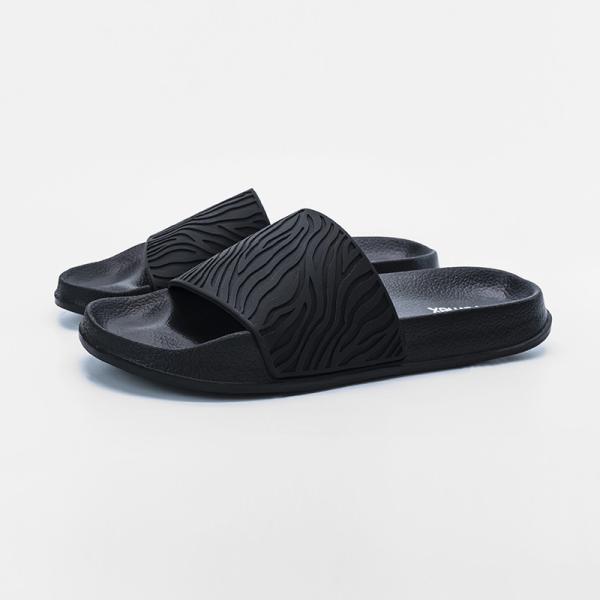 Womens Black PVC Non Slip Shower Sandals Shock Absorbing For Bathroom