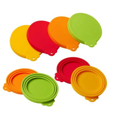 Silicone Pet Food Can Covers Customized Silicone Products Red Orange