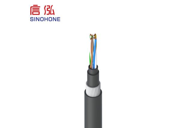 Outdoor SWA Armored 24AWG CAT5E Ethernet LAN Cable With Copper Conductor